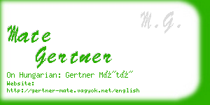 mate gertner business card